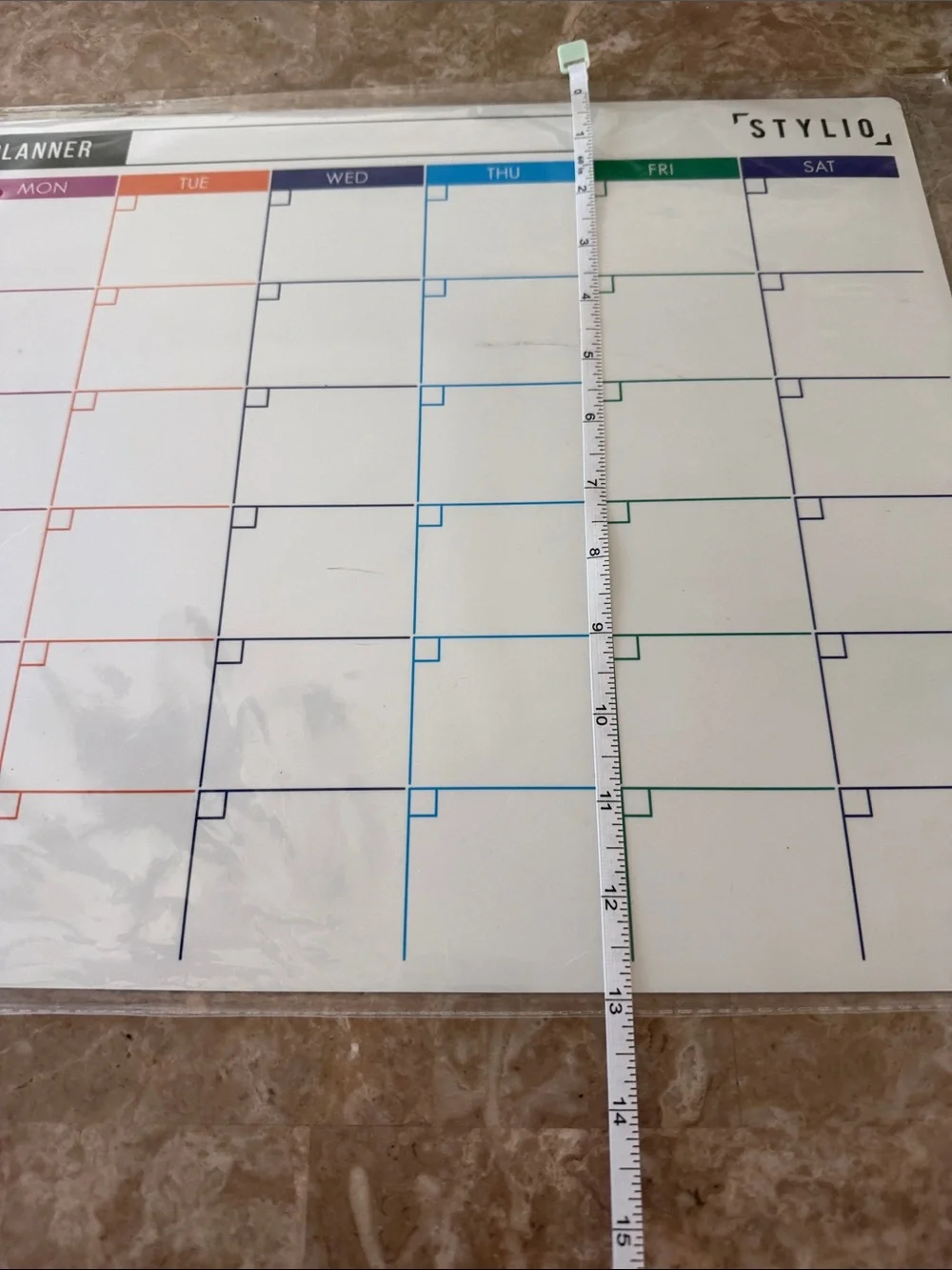 Monthly Magnetic Planner - White with Multi-Color Accents NWOT